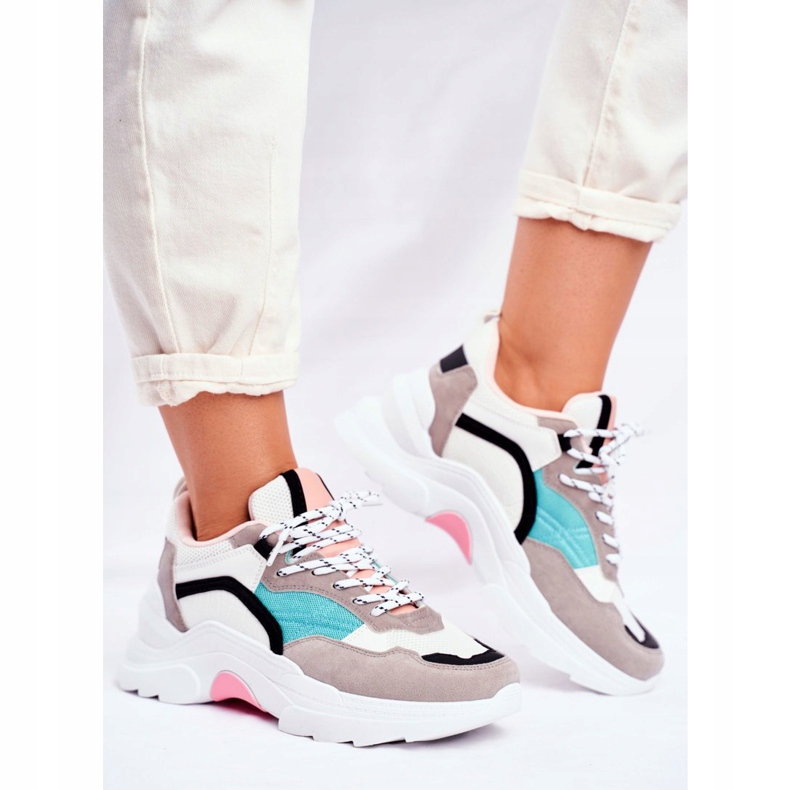 PS1 Scarpe Sportive Donna Sneakers Bianche E Verdi Mindanao bianco nero rosa grigio verde 2