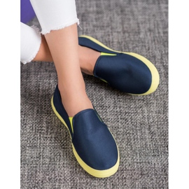 Bona Slip On Con Suola Neon blu navy 1