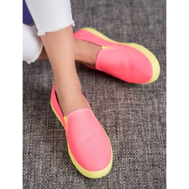 Bona Slip On Con Suola Neon rosa 1