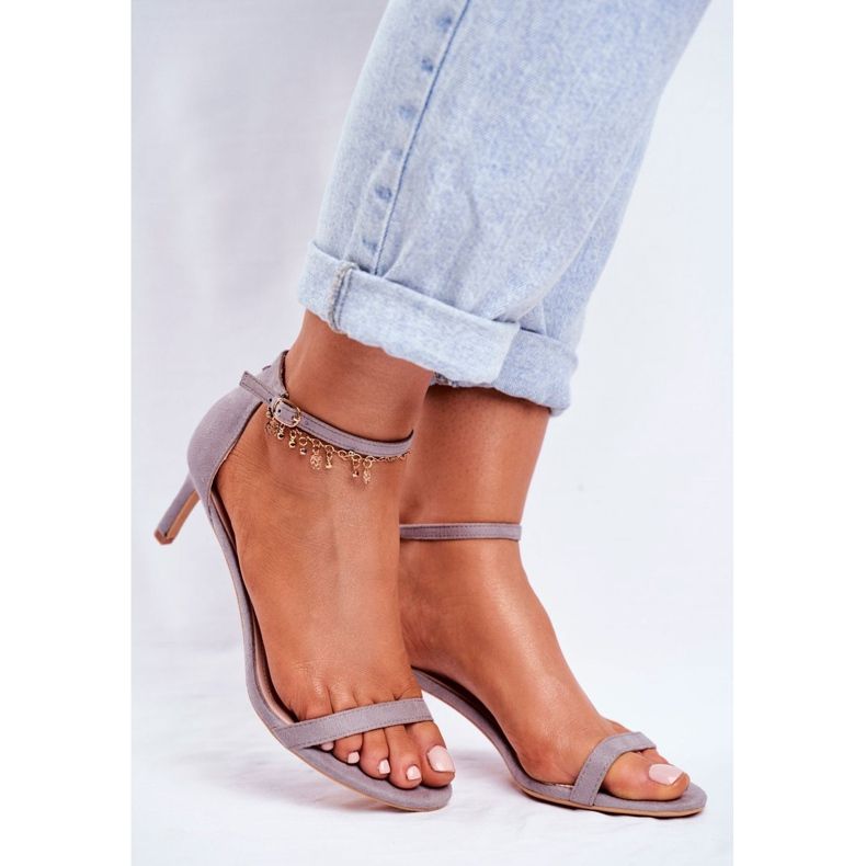 PS1 Sandali Da Donna Con Tacco Alto Classici Grigi Mintore grigio 1