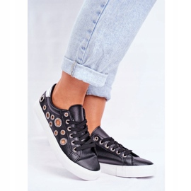 PS1 Sneakers Donna Con Fori e Cubic Zirconia Nere Roxas nero grigio 1