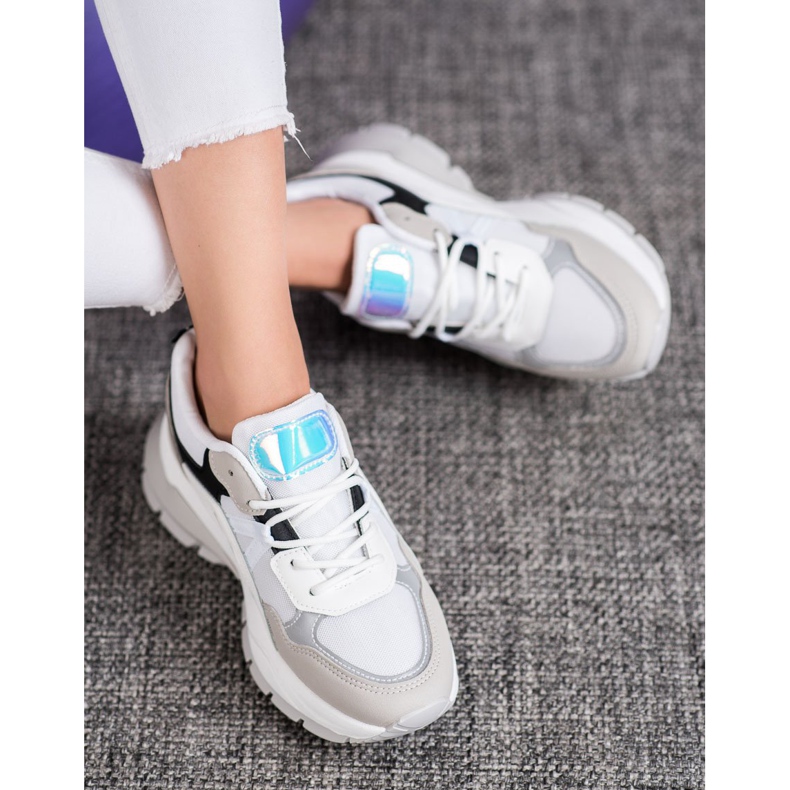 Weide Scarpe da ginnastica sportive bianco nero grigio 1
