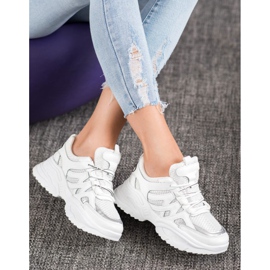 SHELOVET Comode scarpe da ginnastica bianche bianca 2