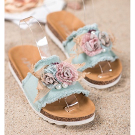 SHELOVET Pantofole alla moda marrone verde 2