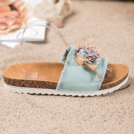 SHELOVET Pantofole alla moda marrone verde 1