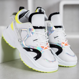 Weide Scarpe da ginnastica alla moda bianco nero grigio giallo 1