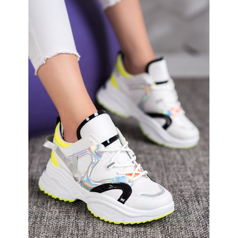 Weide Scarpe da ginnastica alla moda bianca nero grigio giallo 2