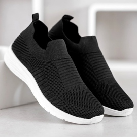 SHELOVET Scarpe Slip-On in tessuto nero 2