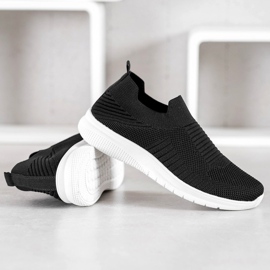 SHELOVET Scarpe Slip-On in tessuto nero 1