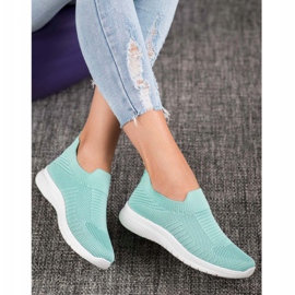 SHELOVET Scarpe Slip-On in tessuto multicolore verde 2