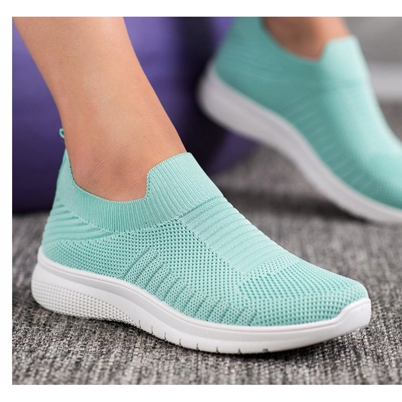 SHELOVET Scarpe Slip-On in tessuto multicolore verde 1