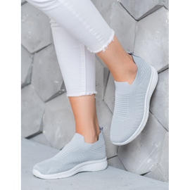 SHELOVET Scarpe Slip-On in tessuto grigio 2