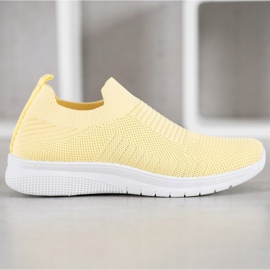 SHELOVET Scarpe Slip-On in tessuto giallo 2