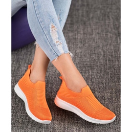 SHELOVET Scarpe Slip-On in tessuto arancia 2