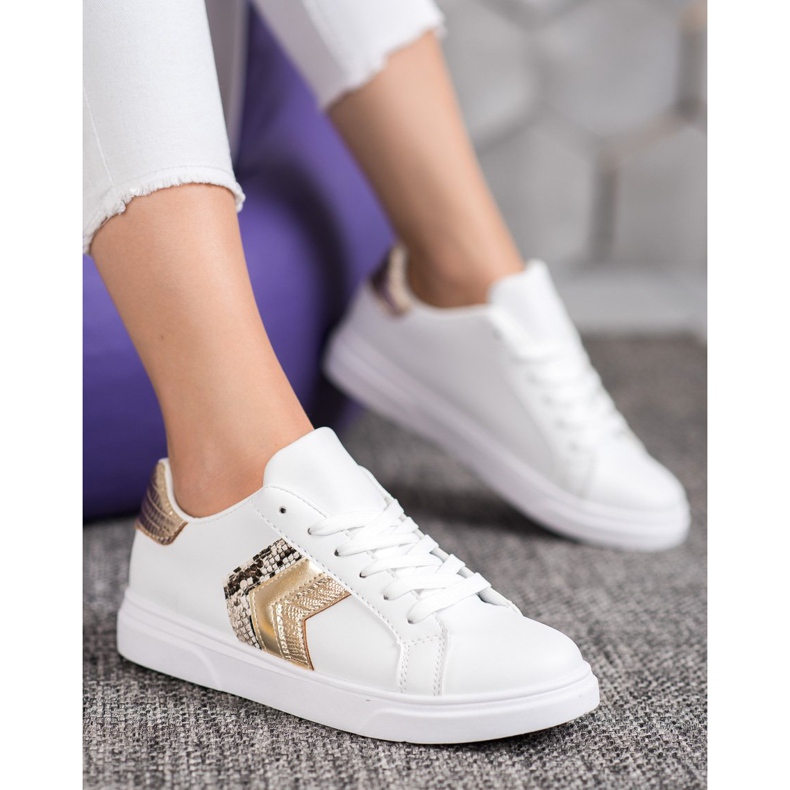 SHELOVET Scarpe in ecopelle alla moda bianca giallo 2