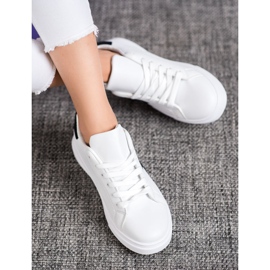 SHELOVET Scarpe in ecopelle alla moda bianca nero grigio 1