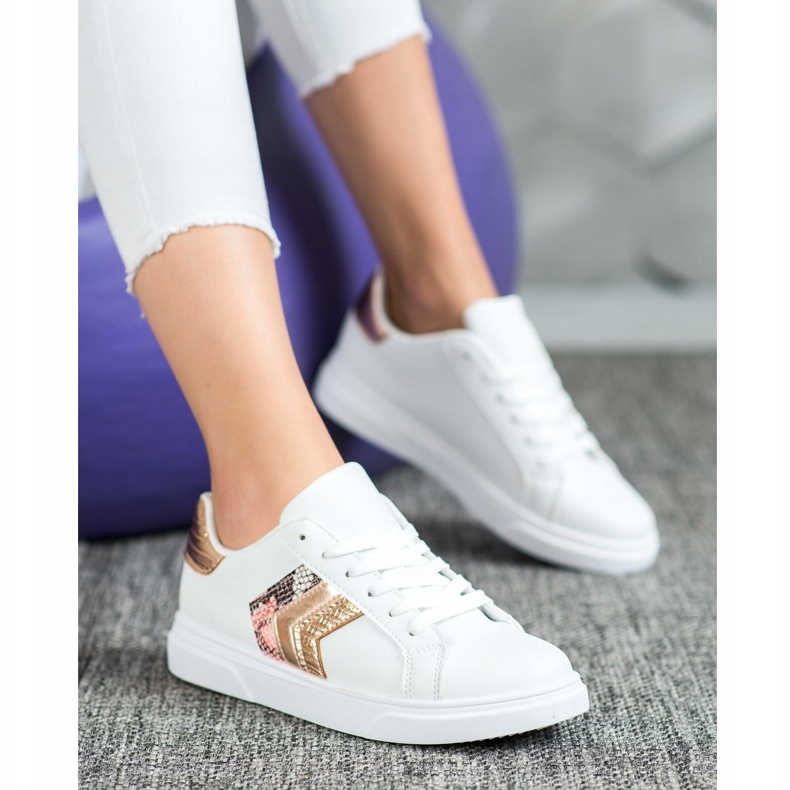 SHELOVET Scarpe in ecopelle alla moda bianca giallo 2