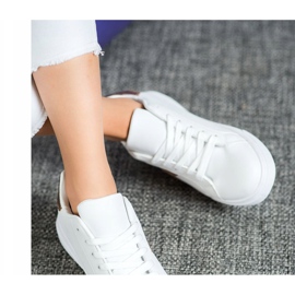 SHELOVET Scarpe in ecopelle alla moda bianco giallo 1