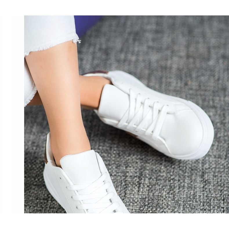 SHELOVET Scarpe in ecopelle alla moda bianco giallo 1