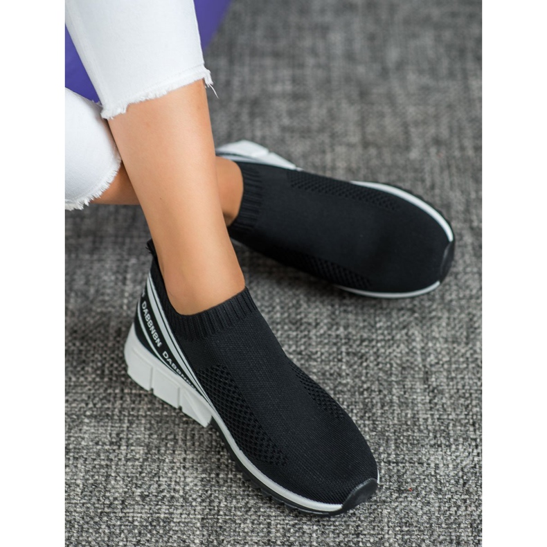 SHELOVET Scarpe sportive in tessuto bianca nero 1
