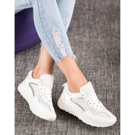 SHELOVET Sneakers bianche classiche bianca grigio 1