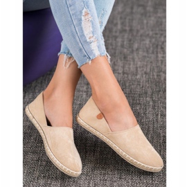 SHELOVET Espadrillas beige slip-on 1