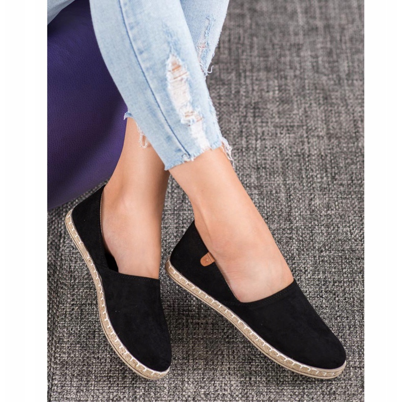 SHELOVET Espadrillas nere slip-on nero 1