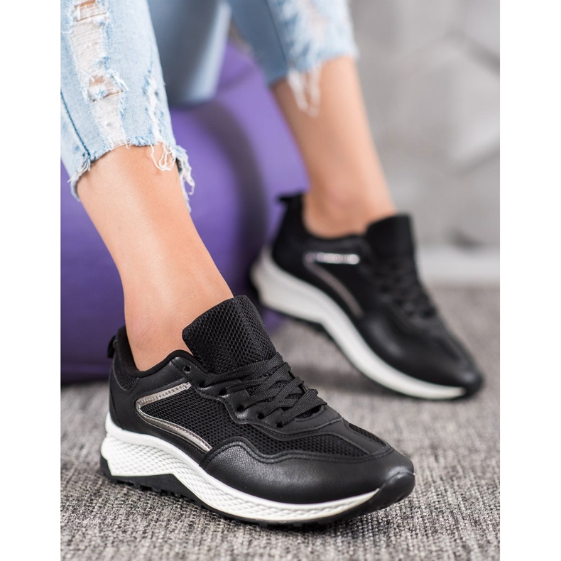 SHELOVET Sneakers Nere Classiche nero grigio 1