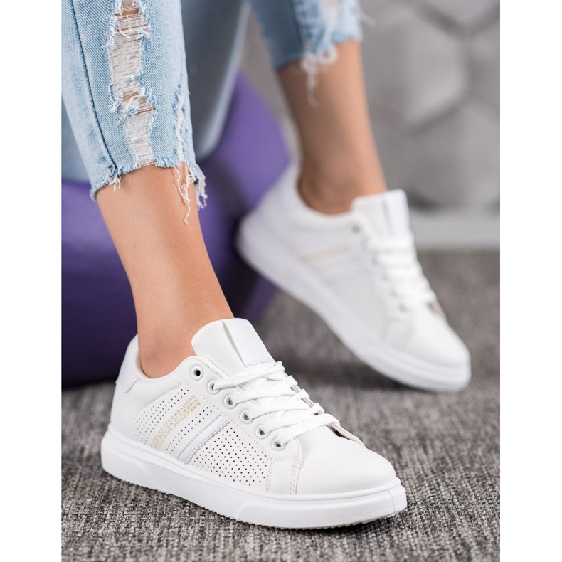 SHELOVET Sneakers bianche traforate bianca 1