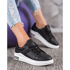 SHELOVET Sneakers Con Inserti Glitter nero 1