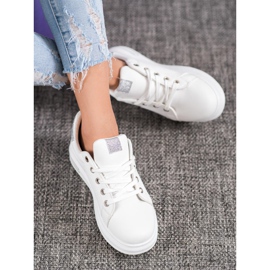 SHELOVET Sneakers Con Inserti Glitter bianca grigio 1