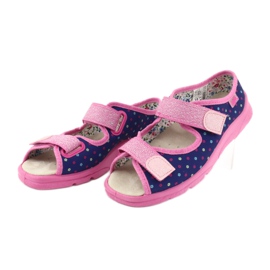 Scarpe per bambini Befado 869Y137 blu navy rosa multicolore 3