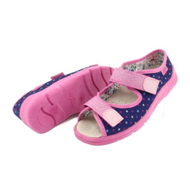 Scarpe per bambini Befado 869Y137 blu navy rosa multicolore 4