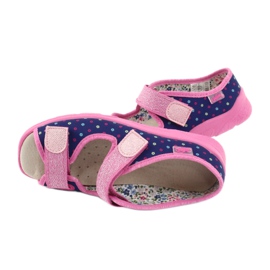 Scarpe per bambini Befado 869Y137 blu navy rosa multicolore 5