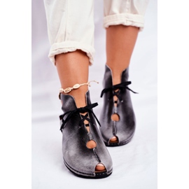 Scarpe brogue da donna Maciejka Popiel 03426-03 grigio 1