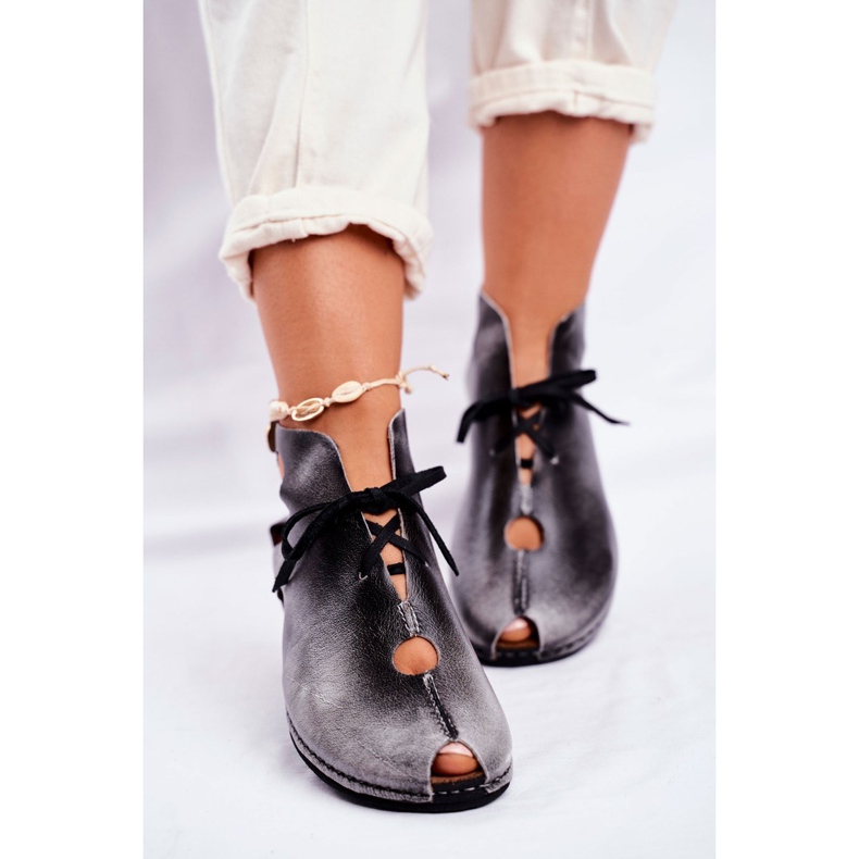 Scarpe brogue da donna Maciejka Popiel 03426-03 grigio 1
