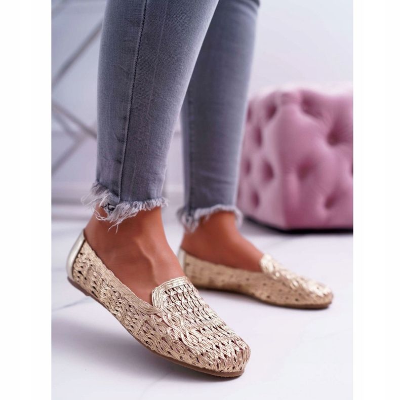 Ballerine da donna Lu Boo Intrecciate Dorate 4Ever d'oro 1