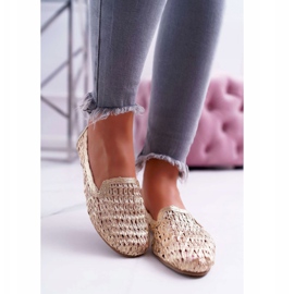 Ballerine da donna Lu Boo Intrecciate Dorate 4Ever d'oro 2