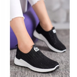SHELOVET Scarpe Nere Con Cristalli nero 1