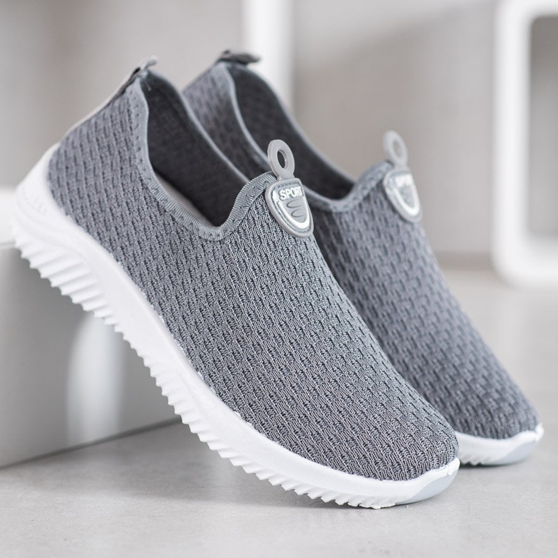 SHELOVET Scarpe sportive traforate grigio 2