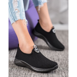 SHELOVET Scarpe sportive traforate nero 1
