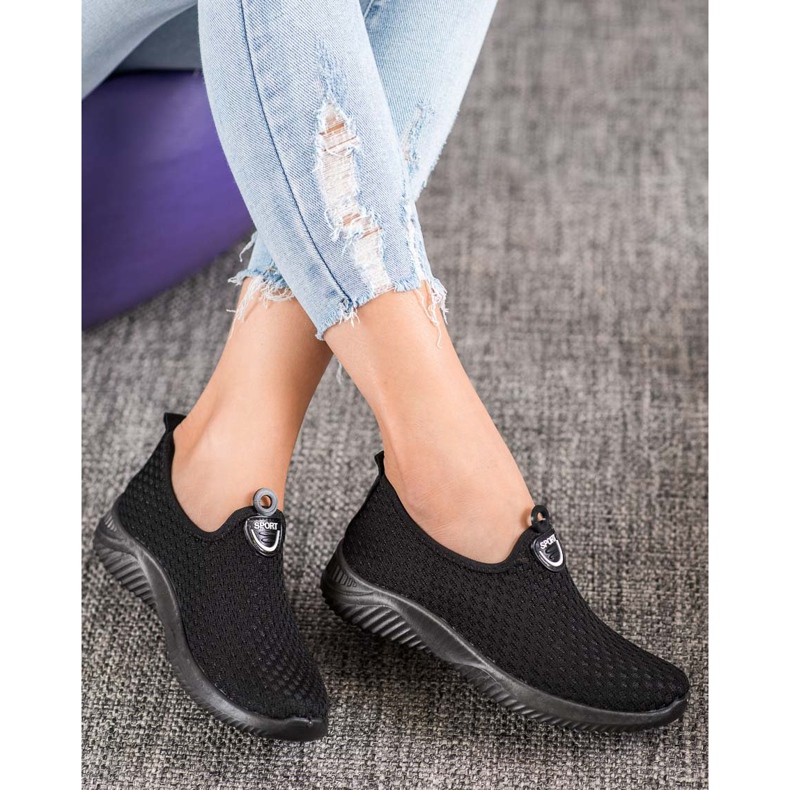 SHELOVET Scarpe sportive traforate nero 2