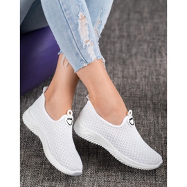 SHELOVET Scarpe sportive traforate bianco 1