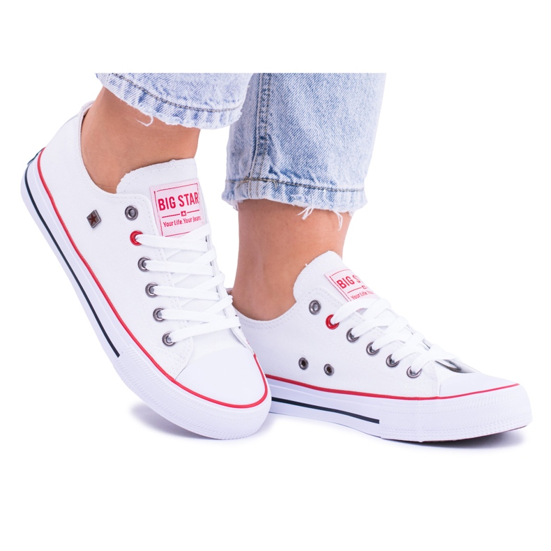 Sneaker stringate Big Star T274022 101 bianca 5