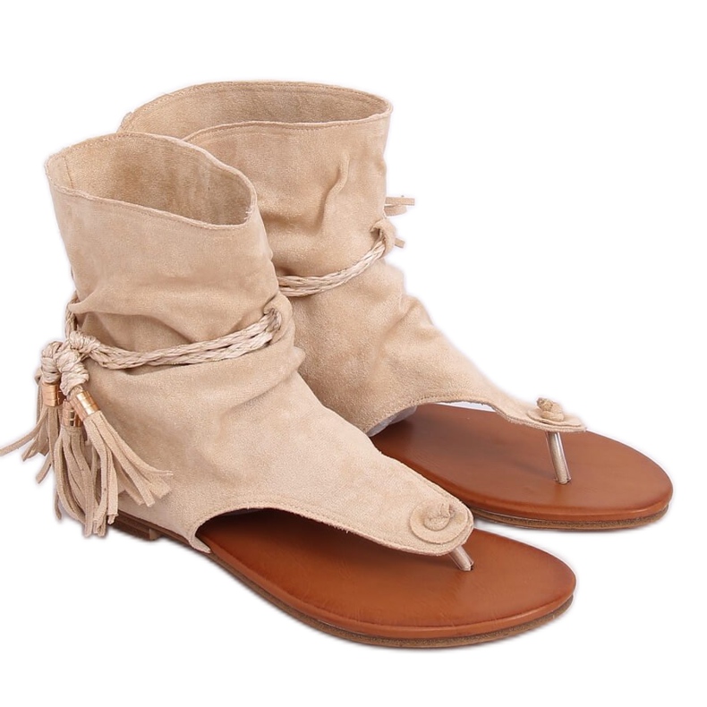 SEA Sandali Donna Infradito Con Gambo Beige SL1011 Madrit 1