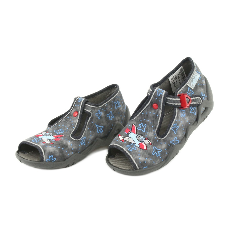 Scarpe per bambini Befado 217P099 rosso blu grigio 4
