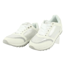 American Club Scarpe sportive femminili 16355 bianco/argento grigio 2