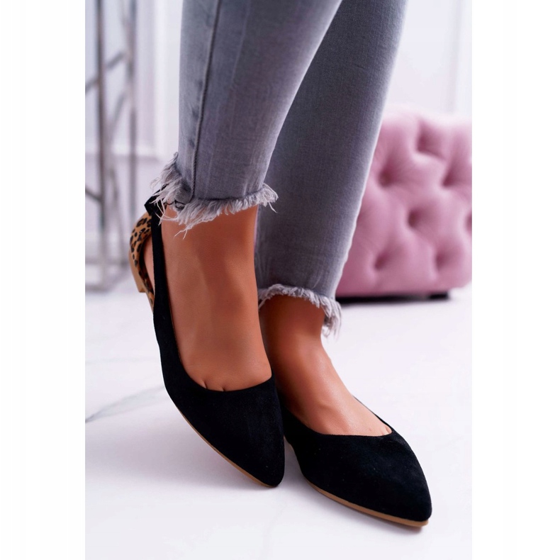 Lu Boo Ballerina In Pelle Scamosciata Nera Spitz Better nero 2