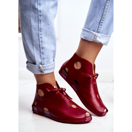 Scarpe brogue da donna Maciejka Rosse 03426-08 rosso 1
