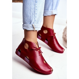 Scarpe brogue da donna Maciejka Rosse 03426-08 rosso 2
